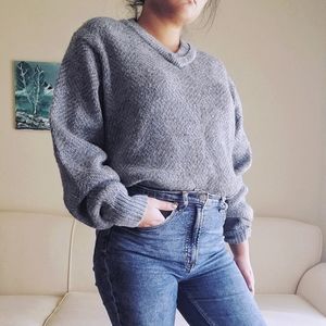 Vintage Blue Wool-blend Sweater | Size L